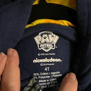 Paw Patrol Chase hoodie - size 4T